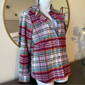 L.L. Bean Quilted Woven Shirt Jacket, Insulated Plaid XS